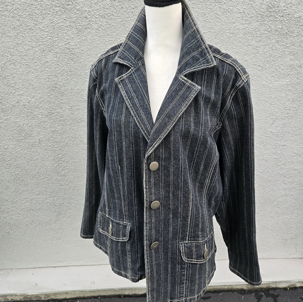 Denim tapered jacket